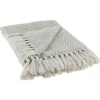 Blankets & Throws-Kirkland's Home Artichoke Herringbone Fringe Throw Green