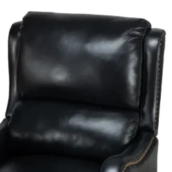 Accent Chairs-Kirkland's Home Arturo Leather Wingback Recliner Black