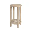 Accent & End Tables-Kirkland's Home Ash Rat Round Martha Stewart Accent Table Tan