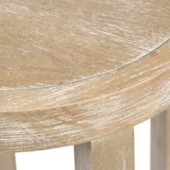 Accent & End Tables-Kirkland's Home Ash Rat Round Martha Stewart Accent Table Tan