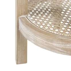 Accent & End Tables-Kirkland's Home Ash Rat Round Martha Stewart Accent Table Tan
