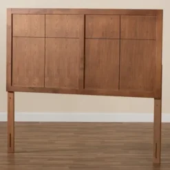 Beds & Headboards-Kirkland's Home Ash Walnut Wood Panel Full Headboard Brown