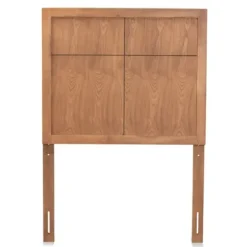 Beds & Headboards-Kirkland's Home Ash Walnut Wood Panel Twin Headboard Brown