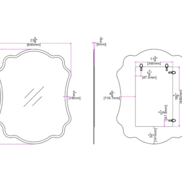 Decorative Mirrors-Kirkland's Home Ashley Scallop Edge Beveled Mirror