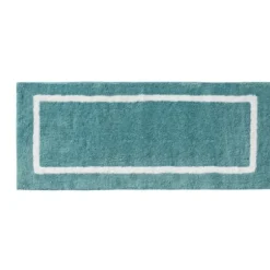 Bathroom Rugs-Kirkland's Home Asymmetrical Cotton Bath Mat, 45 In. Gray