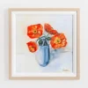 Framed Art-Kirkland's Home August Poppies Framed Art Print Orange/Blue