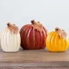 Decorative Accents-Kirkland's Home Autumn Boxes With Metal Covers, Set Of 3 White/Brown