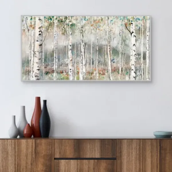 Canvas Art-Kirkland's Home Autumn Grace Framed Giclee Canvas Art Print Green/Gray