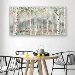 Canvas Art-Kirkland's Home Autumn Grace Framed Giclee Canvas Art Print Green/Gray