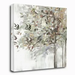 Canvas Art-Kirkland's Home Autumn Leaves Neutral Giclee Canvas Art, 30X30 In. White/Brown
