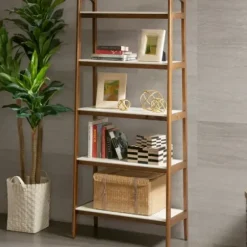 Bookshelves-Kirkland's Home Ava Mid-Century Modern Bookcase