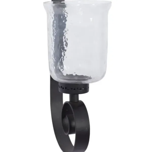 Sconces-Kirkland's Home Axel Black Iron Scroll Sconce