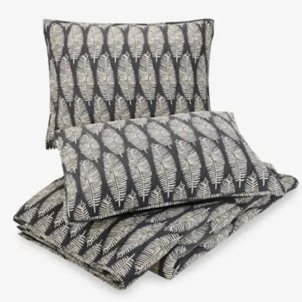 Quilts-Kirkland's Home Ayesha Curry Black And White Leaf Queen Quilt Set Black/White