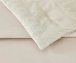 Duvets-Kirkland's Home Ayesha Curry Woven Diamonds King 3-Pc. Duvet Set Tan/Ivory
