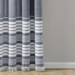 Curtains & Drapes-Kirkland's Home Back Tab Blackout Curtain Panel Set, 95 In. Blue