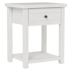 Accent & End Tables-Kirkland's Home Bailie Wooden Side Table White