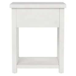 Accent & End Tables-Kirkland's Home Bailie Wooden Side Table White