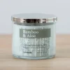 Candles-Kirkland's Home Bamboo And Aloe Triple Wick Jar Candle Green/Silver