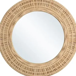 Decorative Mirrors-Kirkland's Home Bamboo Breeze Woven Wall Mirror