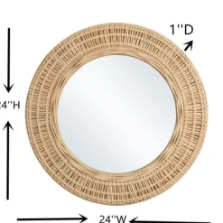 Decorative Mirrors-Kirkland's Home Bamboo Breeze Woven Wall Mirror