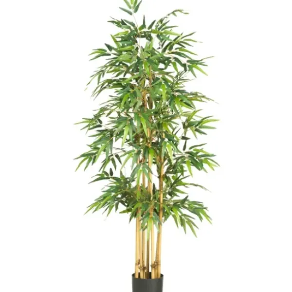 Trees & Topiaries-Kirkland's Home Bamboo Silk Tree, 5.3 Ft.