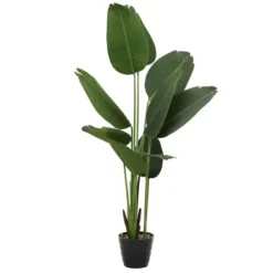 Trees & Topiaries-Kirkland's Home Banana Tree In Ribbed Rock Planter