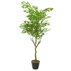 Trees & Topiaries-Kirkland's Home Banyan Tree In Ribbed Rock Planter