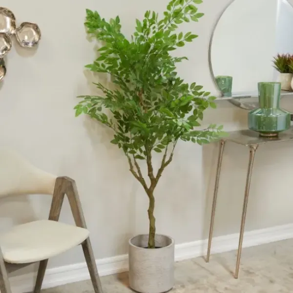 Trees & Topiaries-Kirkland's Home Banyan Tree In Ribbed Rock Planter