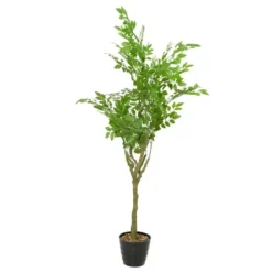 Trees & Topiaries-Kirkland's Home Banyan Tree In Ribbed Rock Planter