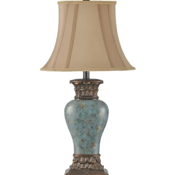 Table Lamps-Kirkland's Home Barbados Blue Traditional Table Lamp Tan