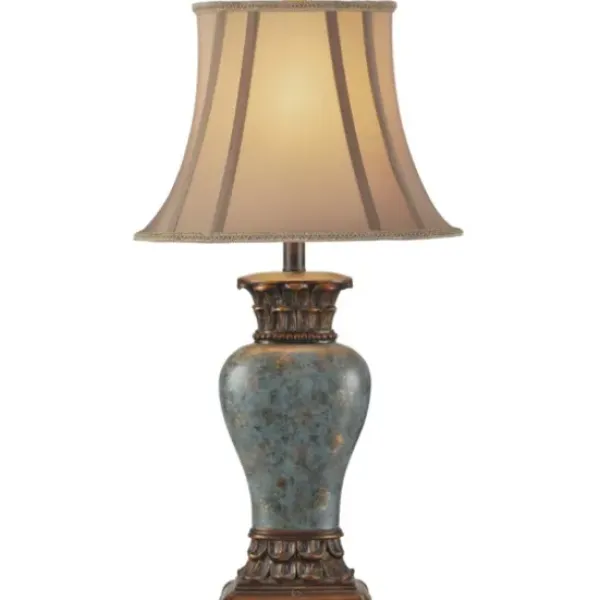 Table Lamps-Kirkland's Home Barbados Blue Traditional Table Lamp Tan