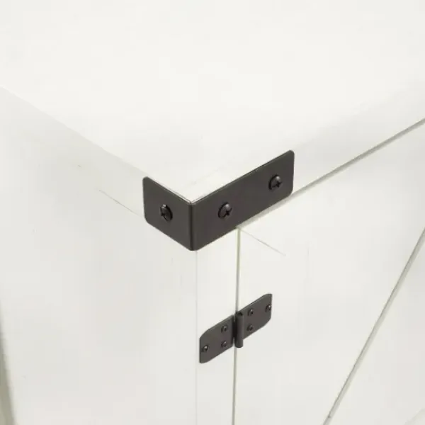 Tv Stands & Media Consoles-Kirkland's Home Barn Door Console Tv Stand White