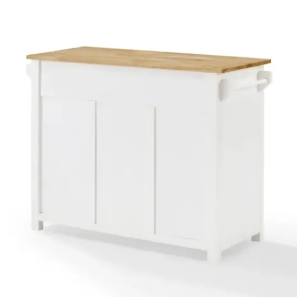 Kitchen Islands & Bar Carts-Kirkland's Home Barn Door Kitchen Cart White