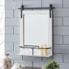 Decorative Mirrors-Kirkland's Home Barn Door Mirror With Shelf White