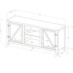 Tv Stands & Media Consoles-Kirkland's Home Barnwood Barn Doors Tv Stand Brown