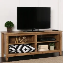 Tv Stands & Media Consoles-Kirkland's Home Barnwood Tv Stand, 58 In. Brown