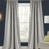 Curtains & Drapes-Kirkland's Home Basketweave Curtain Panel Set, 84 In Gray