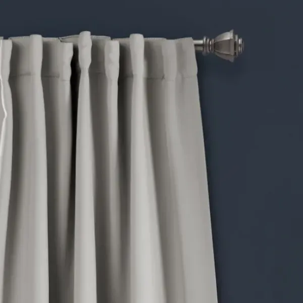 Curtains & Drapes-Kirkland's Home Basketweave Curtain Panel Set, 84 In Gray