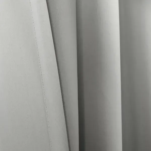 Curtains & Drapes-Kirkland's Home Basketweave Curtain Panel Set, 84 In Gray