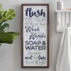 Wall Quotes & Signs-Kirkland's Home Bathroom Rules Typography Wall Plaque White