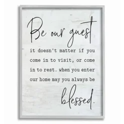 Wall Quotes & Signs-Kirkland's Home Be Our Guest Framed Wall Plaque White