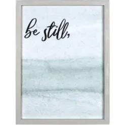 Wall Quotes & Signs-Kirkland's Home Be Still Framed Art Print Blue