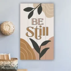 Wall Quotes & Signs-Kirkland's Home Be Still Wood Slat Wall Plaque Multi