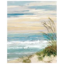 Canvas Art-Kirkland's Home Beach At Dusk Canvas Art Print, 24X30 In. Tan/Blue