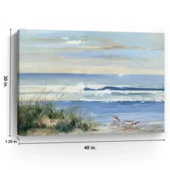 Canvas Art-Kirkland's Home Beach Combers Giclee Canvas Art Print, 40X30 Blue