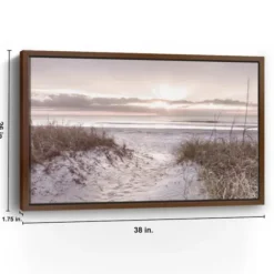 Framed Art-Kirkland's Home Beach Morning Blessing Framed Canvas Art Print White/Gray/Brown