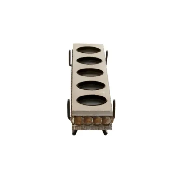 Candle Holders-Kirkland's Home Beaded Wood And Metal Base Candle Holder Brown