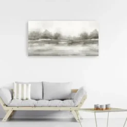 Canvas Art-Kirkland's Home Beautiful Journey Canvas Art Print, 60X30 In. Gray/White
