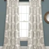 Curtains & Drapes-Kirkland's Home Becky Curtain Panel Set, 96 In. Gray