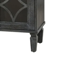 Cabinets & Sideboards-Kirkland's Home Becky Wood 4-Door Sideboard Gray
